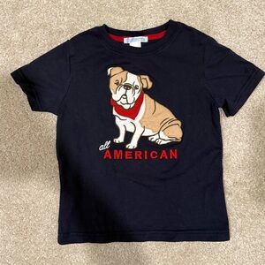 Janie and Jack Toddler Bulldog Appliqué T-Shirt - 2t